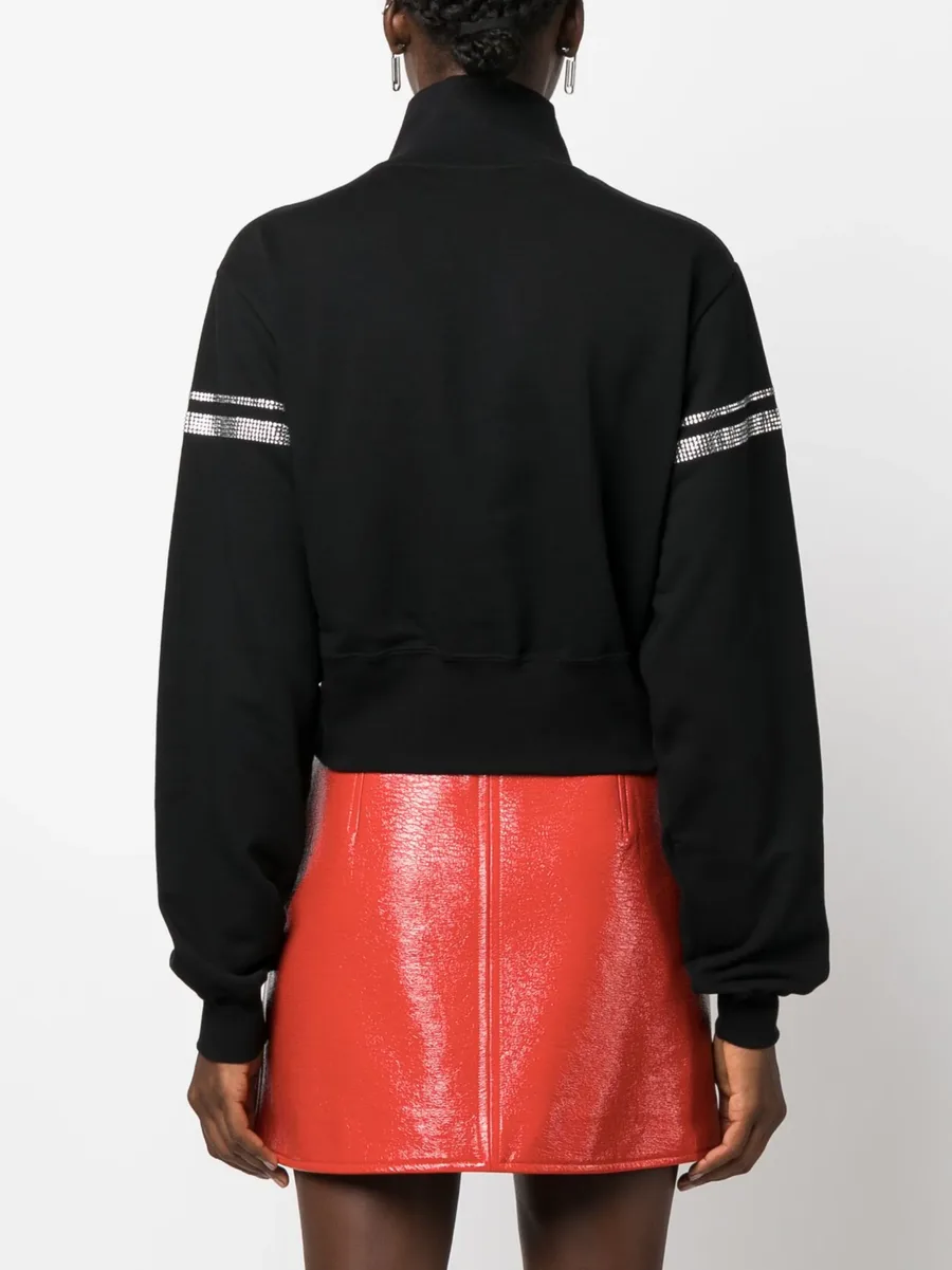 logo-print crystal-embellished sweatshirt 8