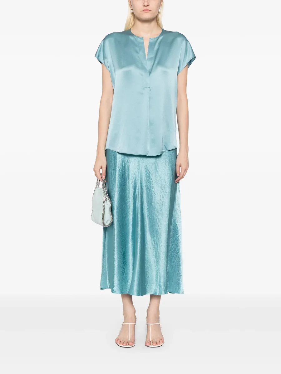 silk cap-sleeve blouse 3