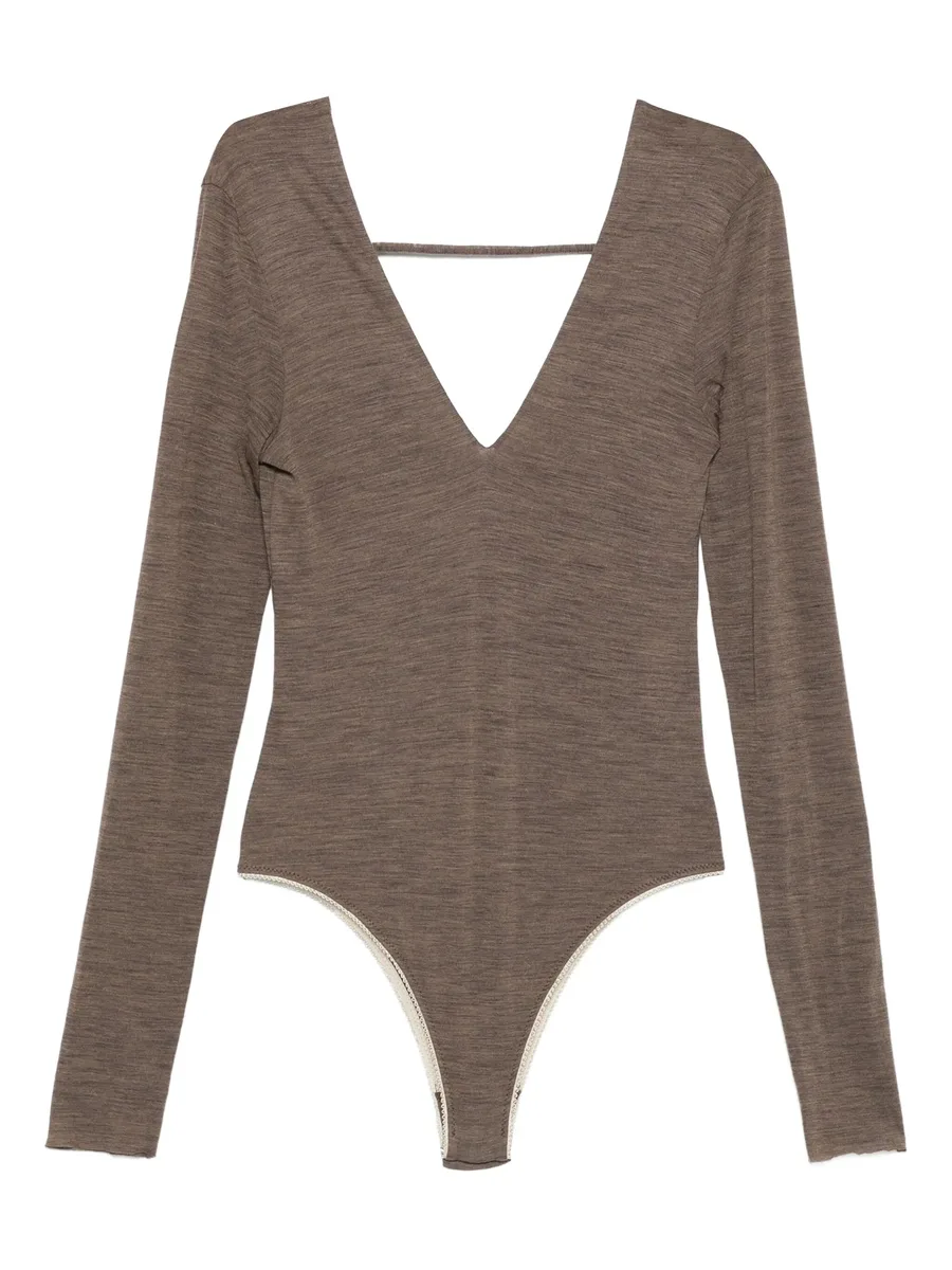 V-neck long-sleeve bodysuit 2