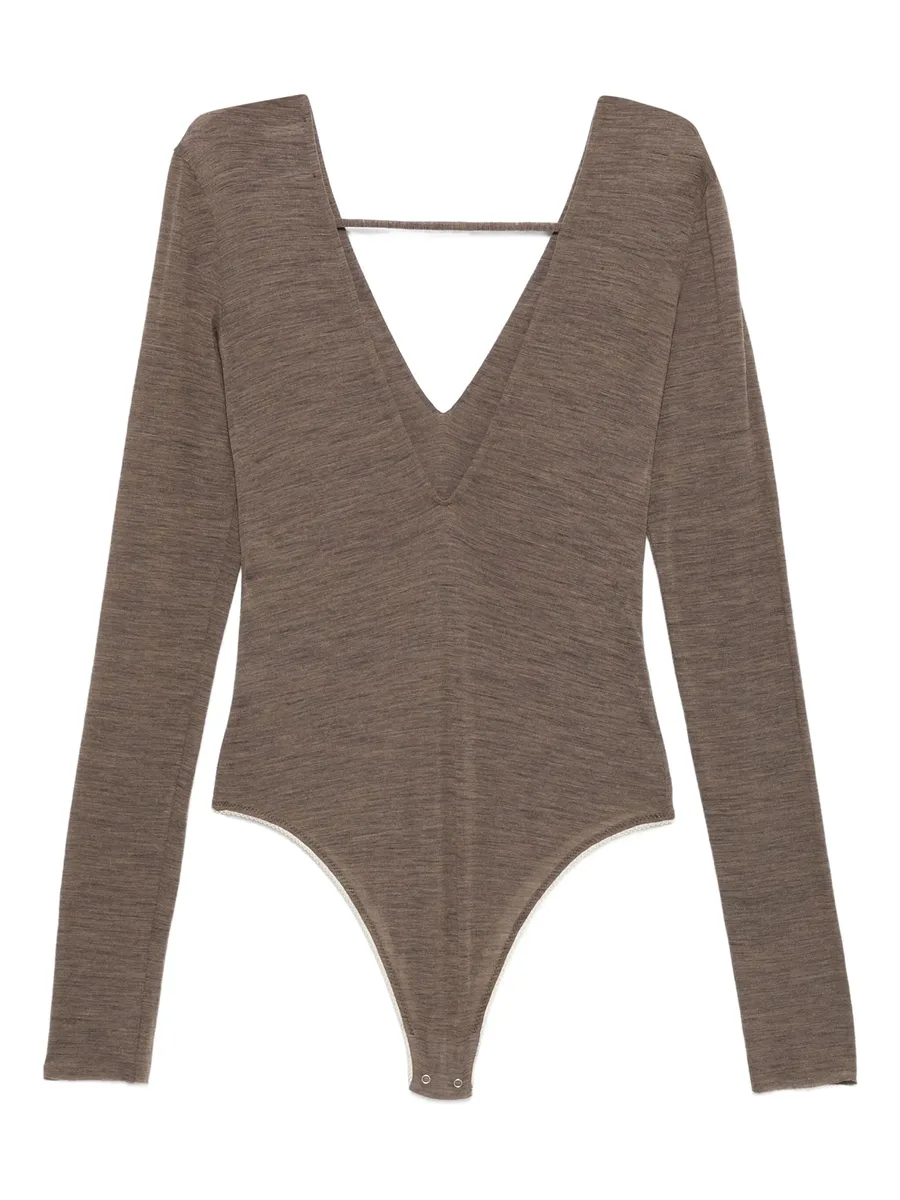 V-neck long-sleeve bodysuit 4