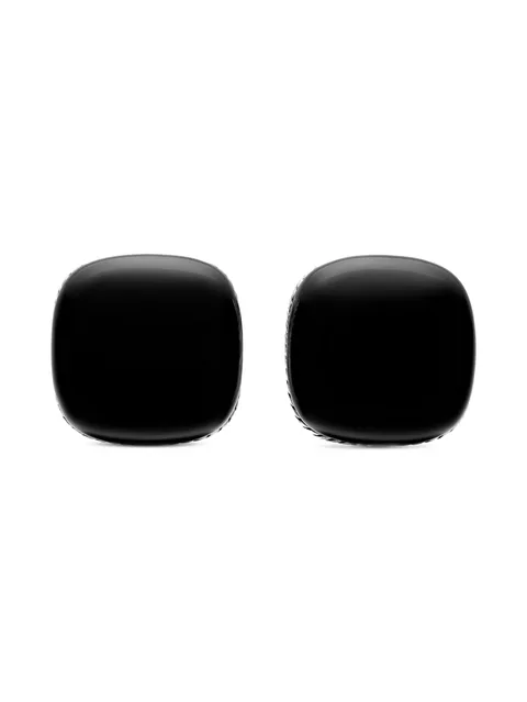 серебряные запонки Streamline Cushion с ониксом (17 мм)