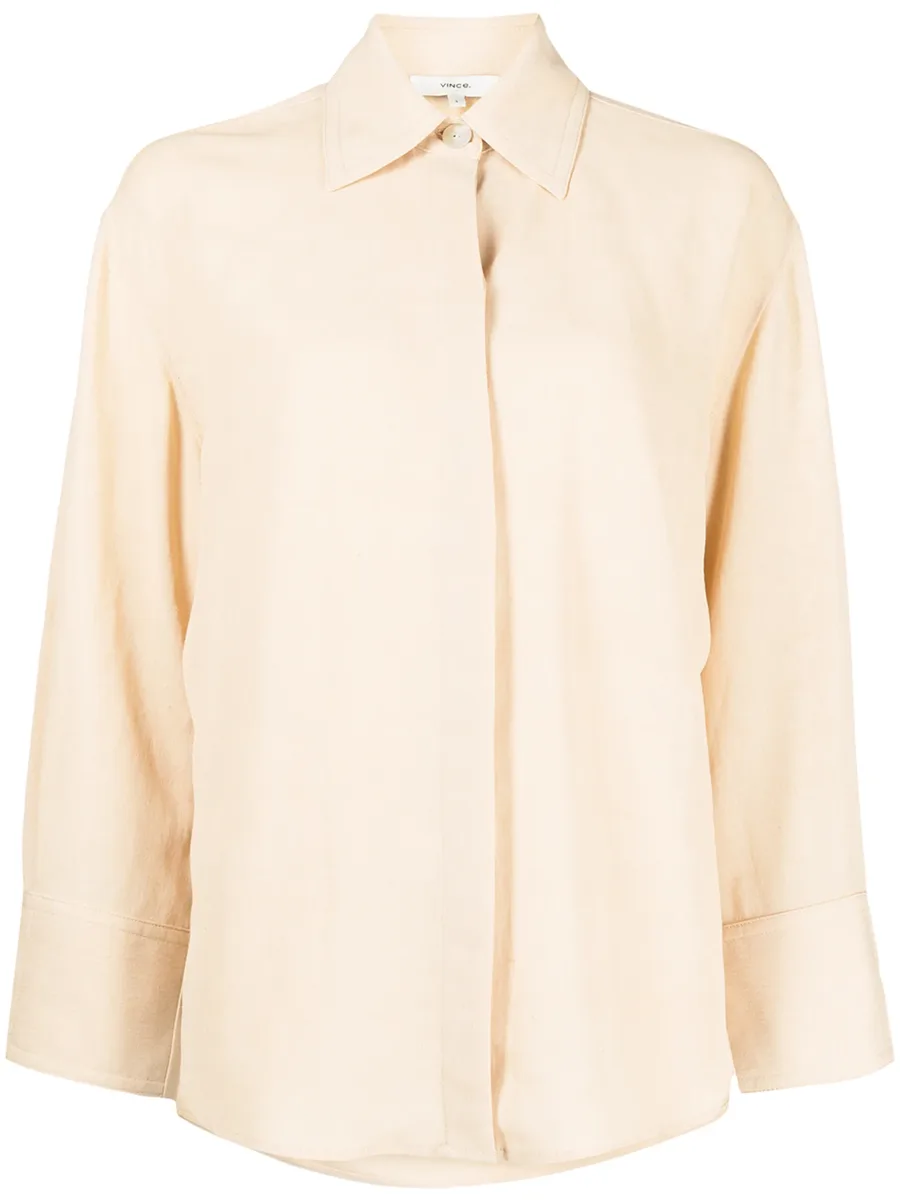 tie-fastened long-sleeved shirt 2