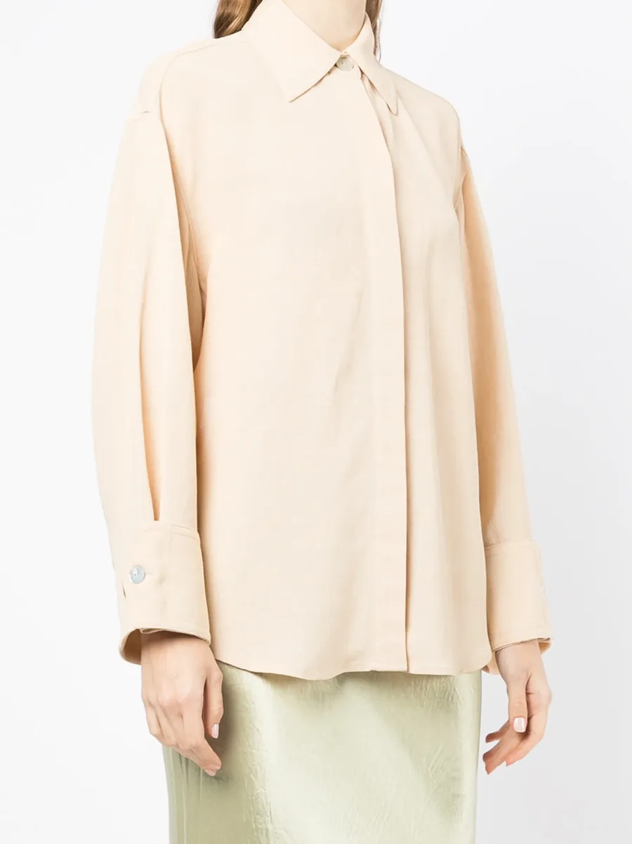 tie-fastened long-sleeved shirt 6