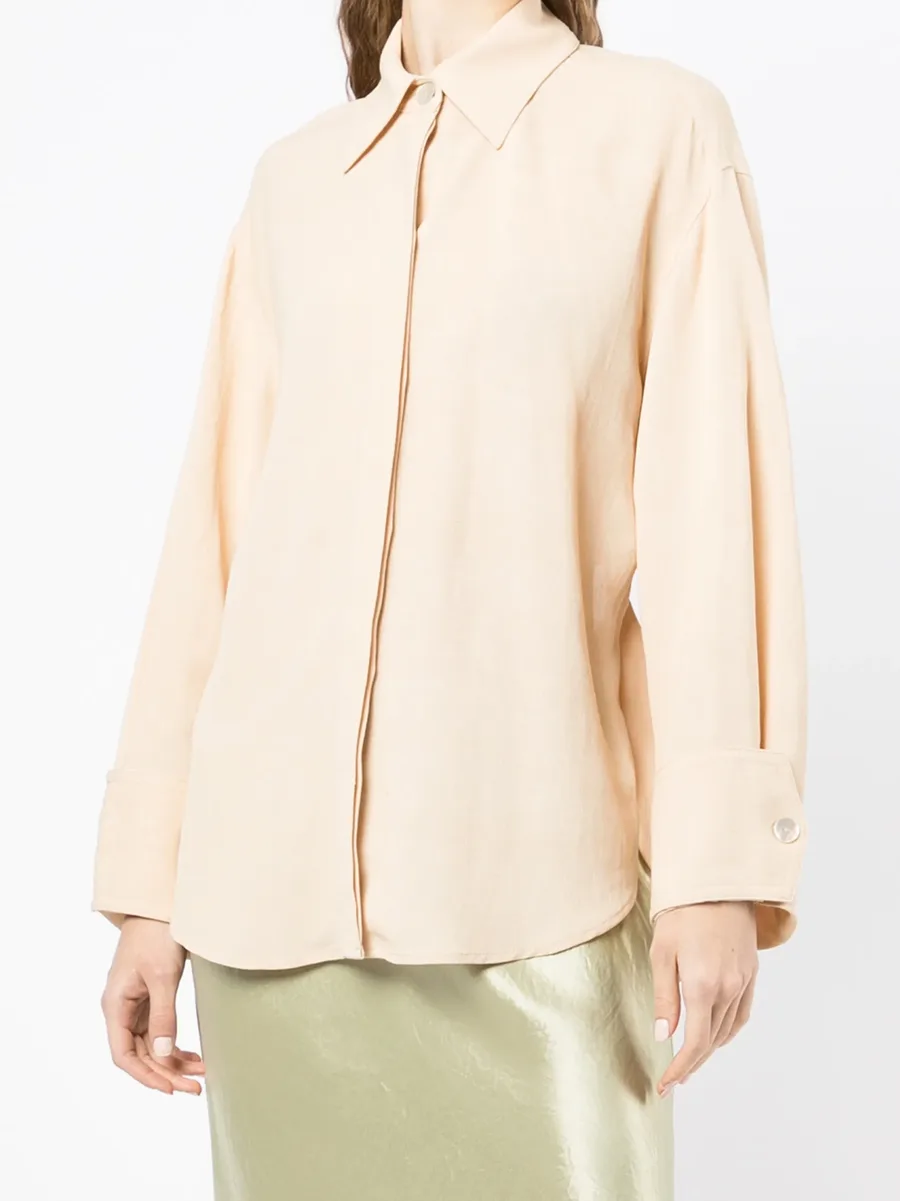 tie-fastened long-sleeved shirt 8