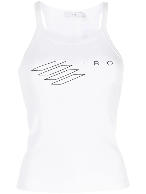 logo-print tank top