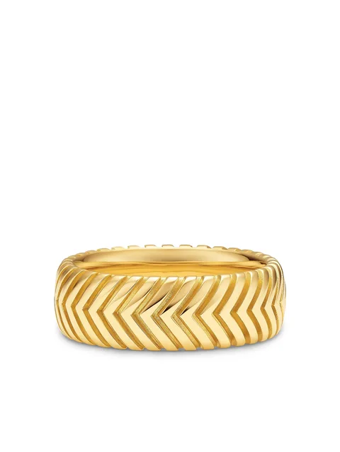 кольцо Chevron из желтого золота