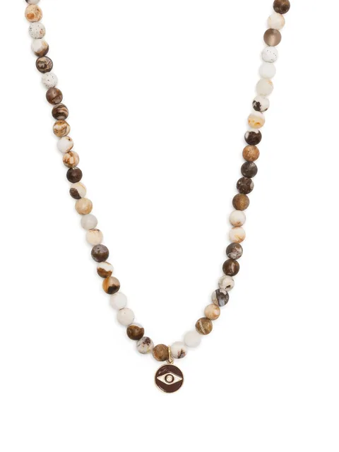 колье Evil Eye из желтого золота с бусинами