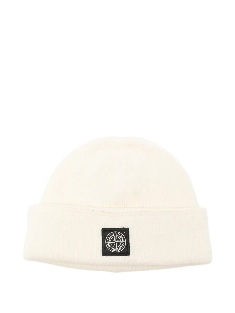 Compass logo-patch beanie hat 1