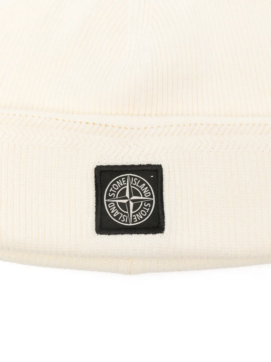 Compass logo-patch beanie hat 3