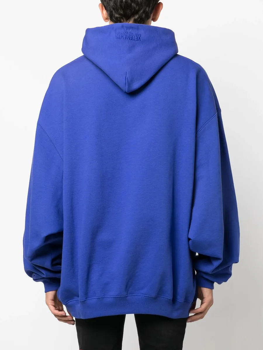 logo-print cotton hoodie 10