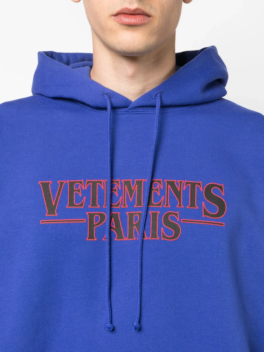 logo-print cotton hoodie 11