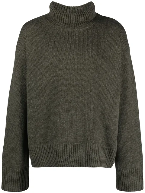 high-neck cashmere jumper