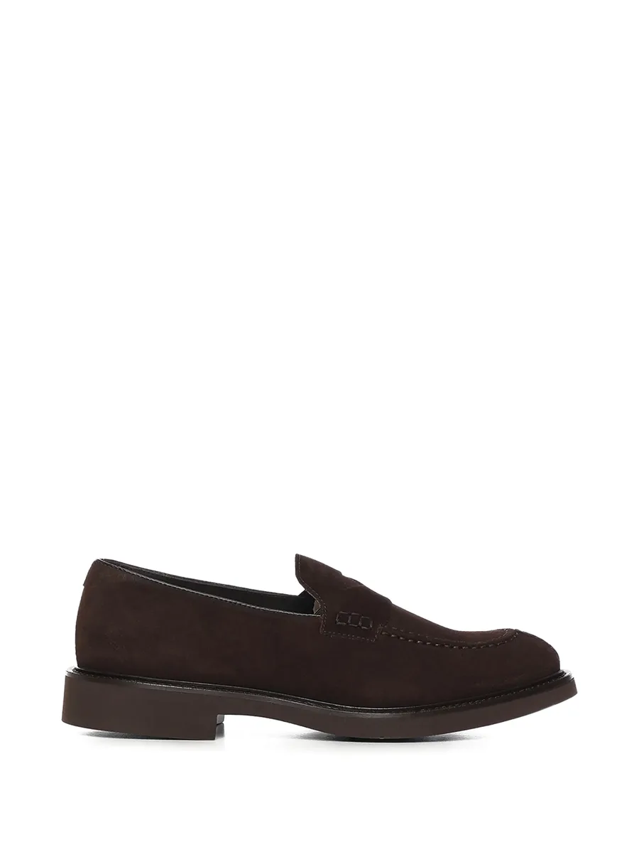 panelled suede loafers 2