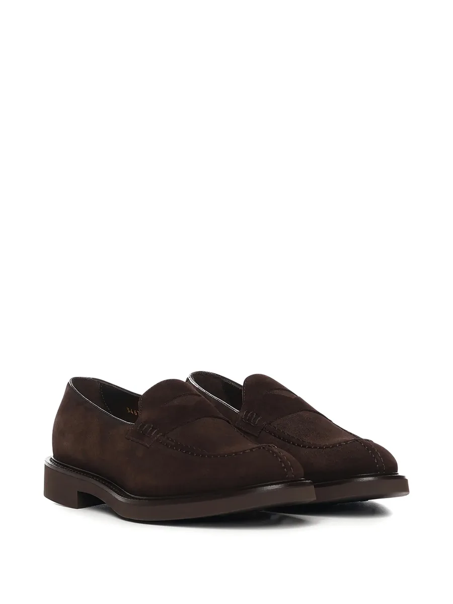 panelled suede loafers 4