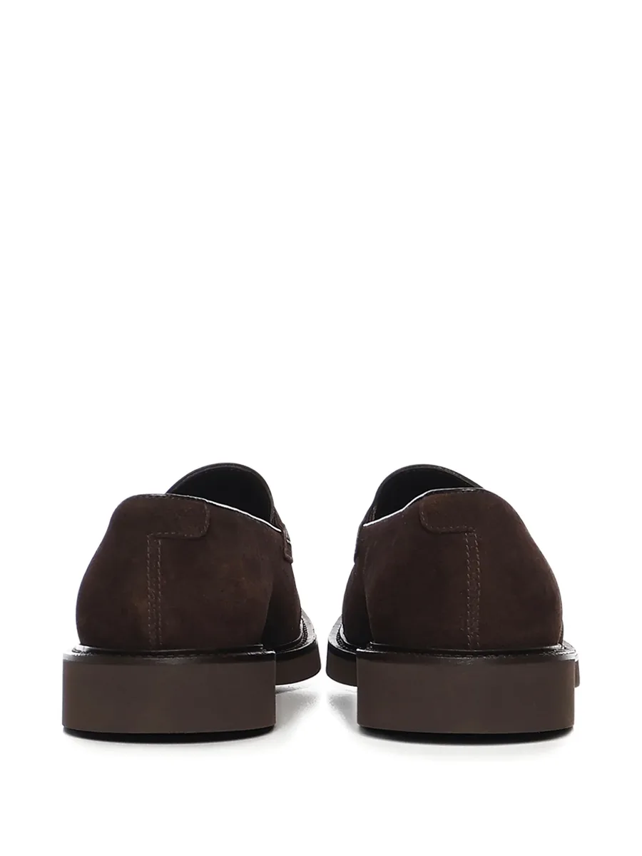 panelled suede loafers 5