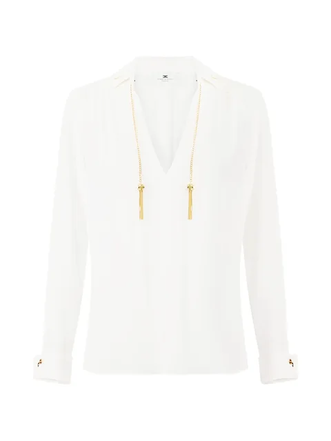 blouse in georgette fabric with jewel details