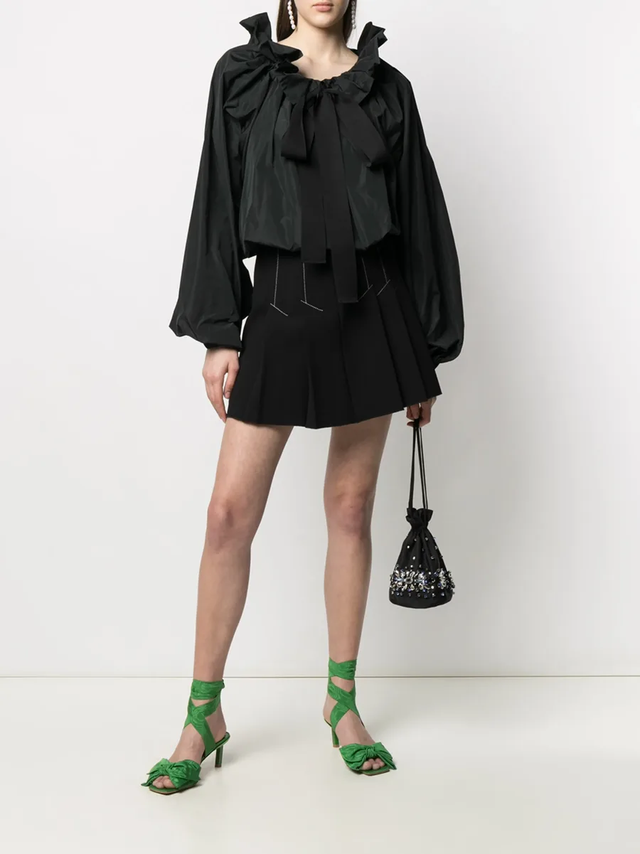 grosgrain puff-sleeve blouse 3