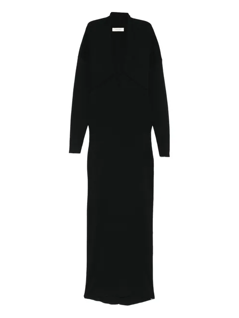 v-neck maxi dress