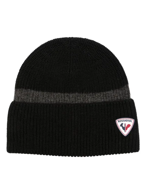 Ethan logo-patch beanie