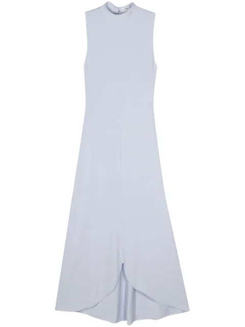 logo-embroidered maxi dress