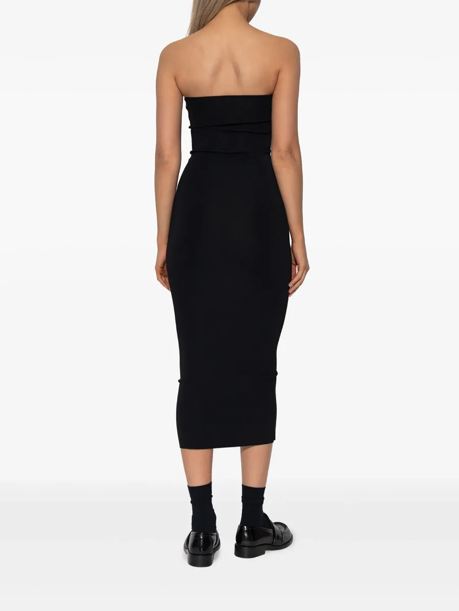 strapless ribbed midi dress 6