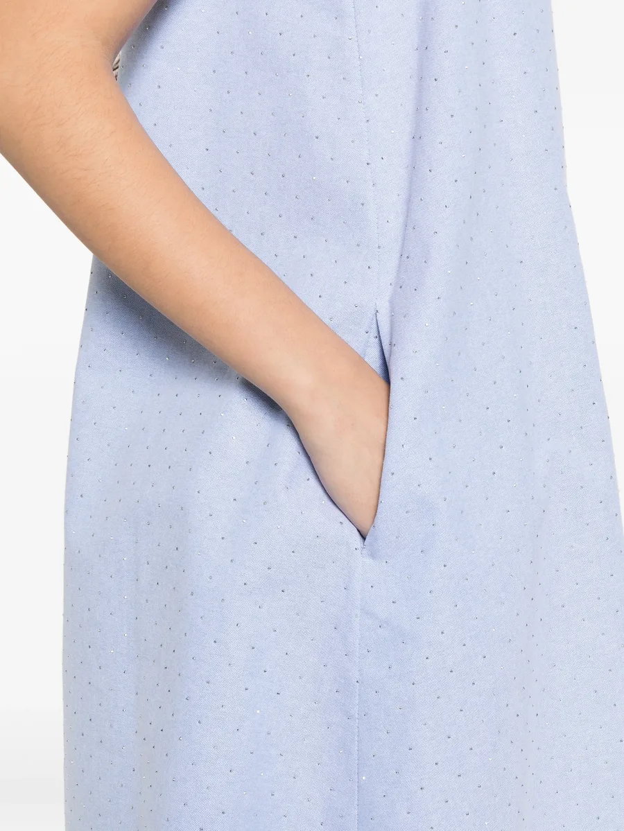 crystal-embellished tie-waist mini dress 9