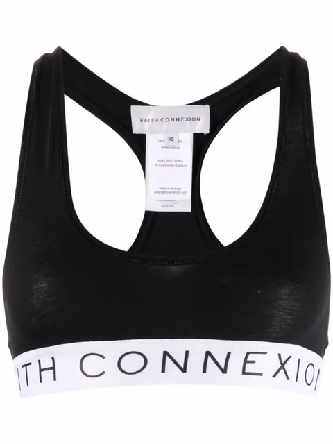 logo-tape racerback vest