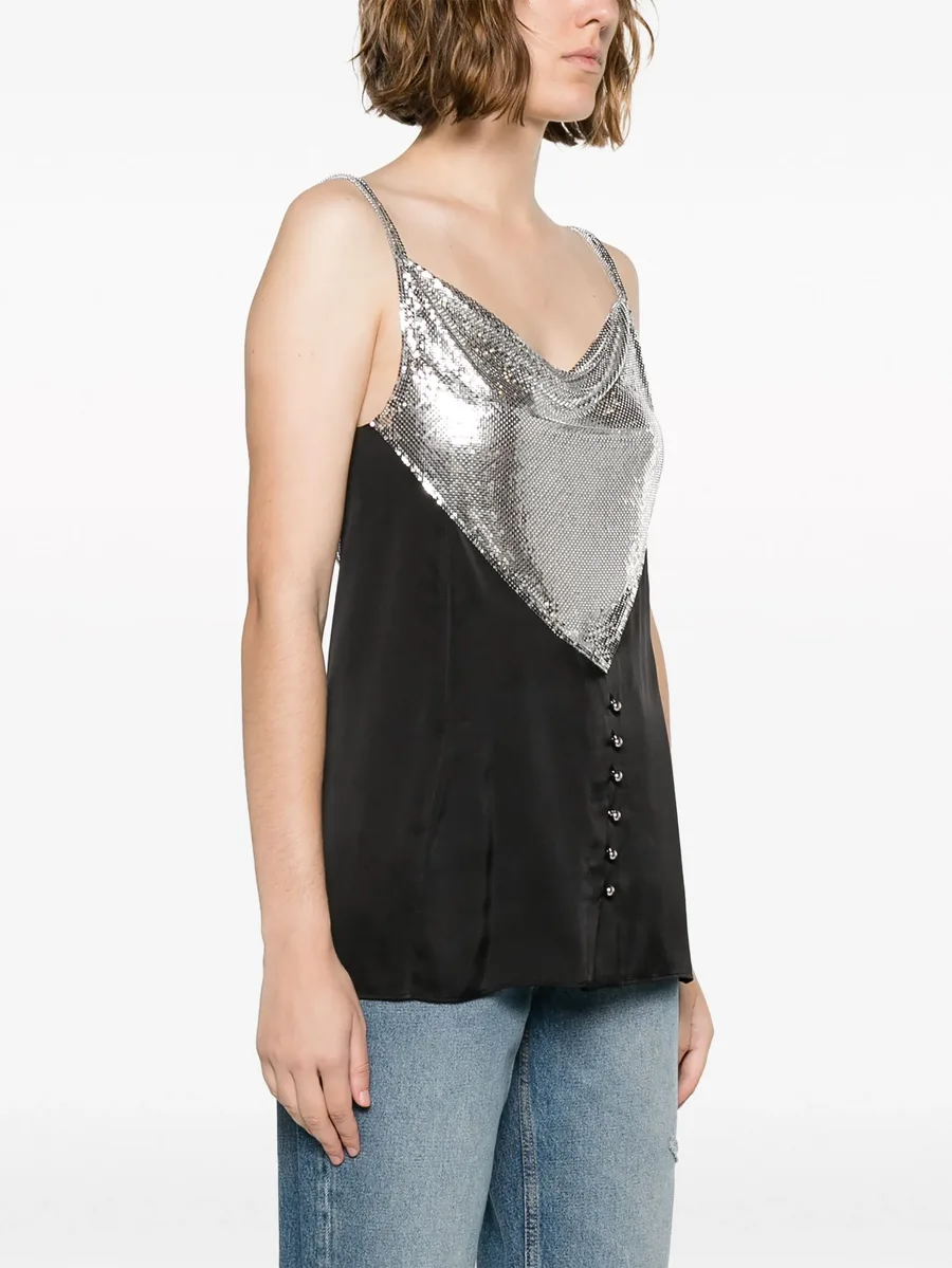 chainmail-panelled cowl-neck vest 5