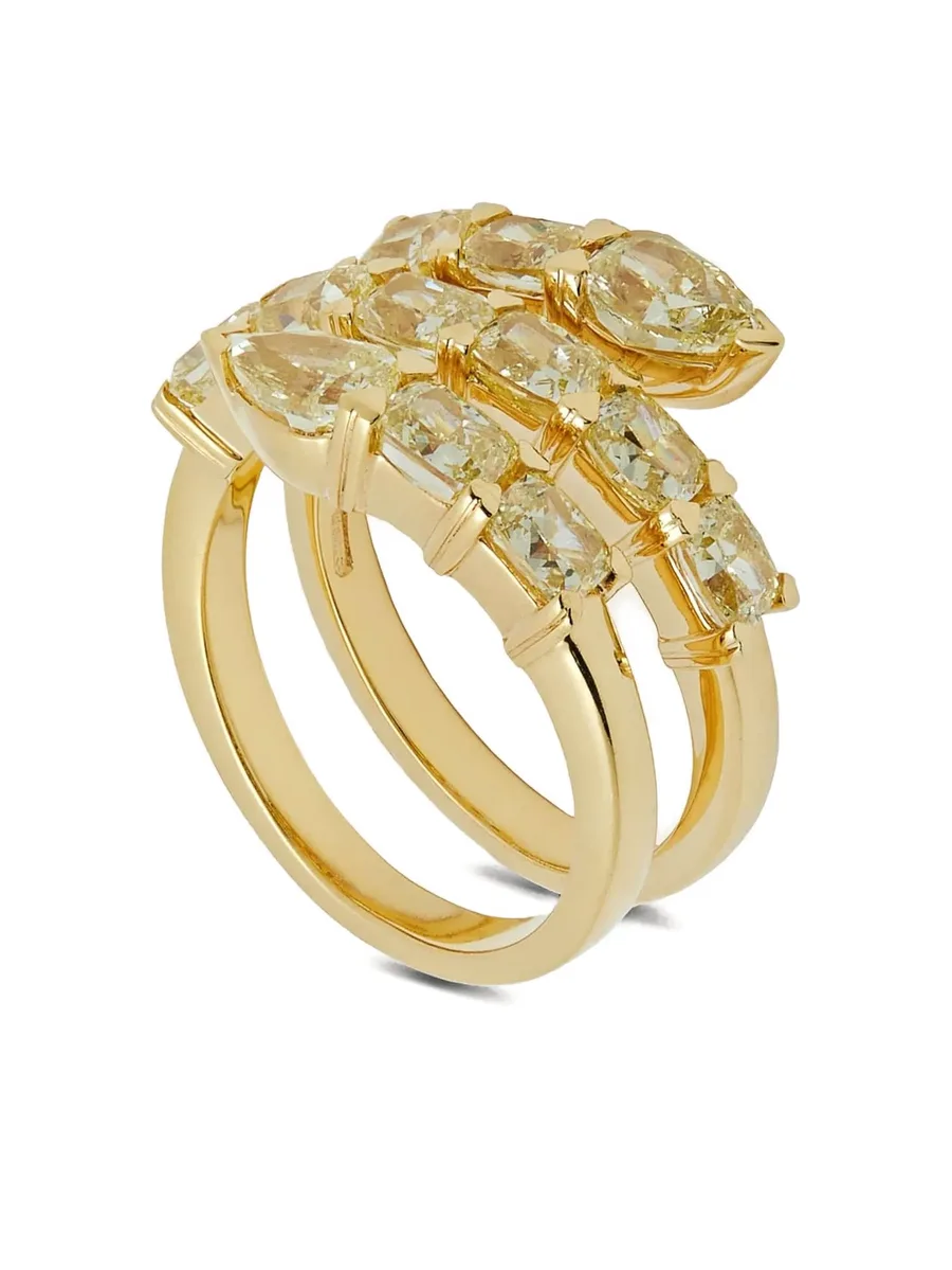 кольцо Twist из желтого золота с бриллиантом 6