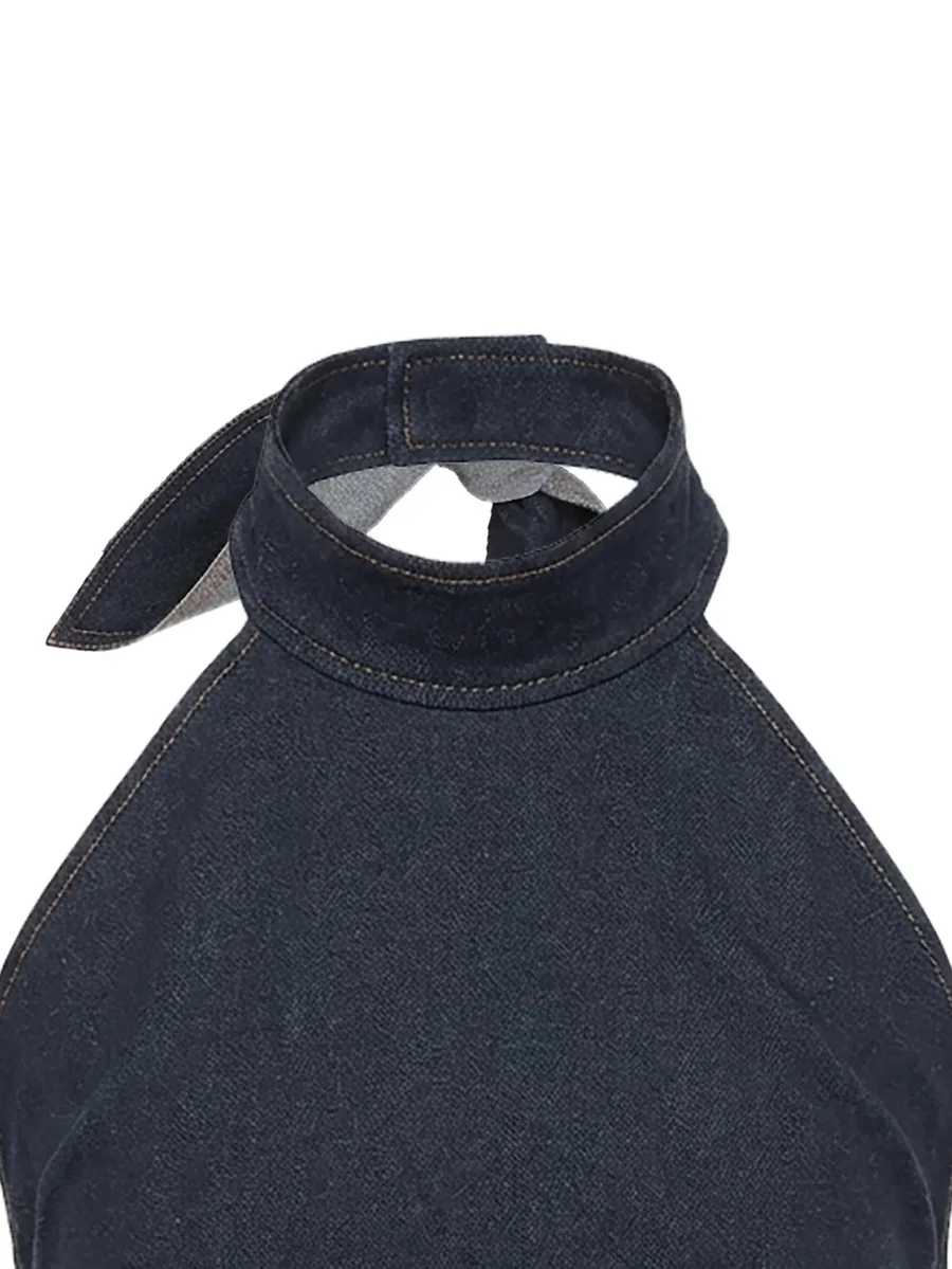 топ-бюстье с вырезом халтер и бантом 4