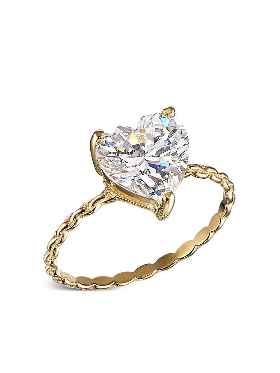 кольцо Heart из желтого золота с бриллиантами 4