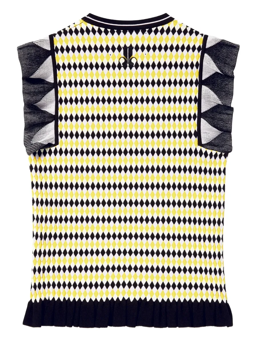 топ Checkers с короткими рукавами и оборками 10