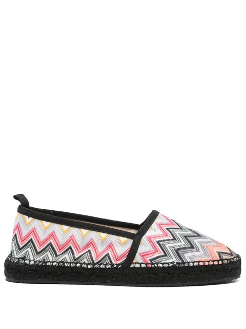 chevron-knit espadrilles