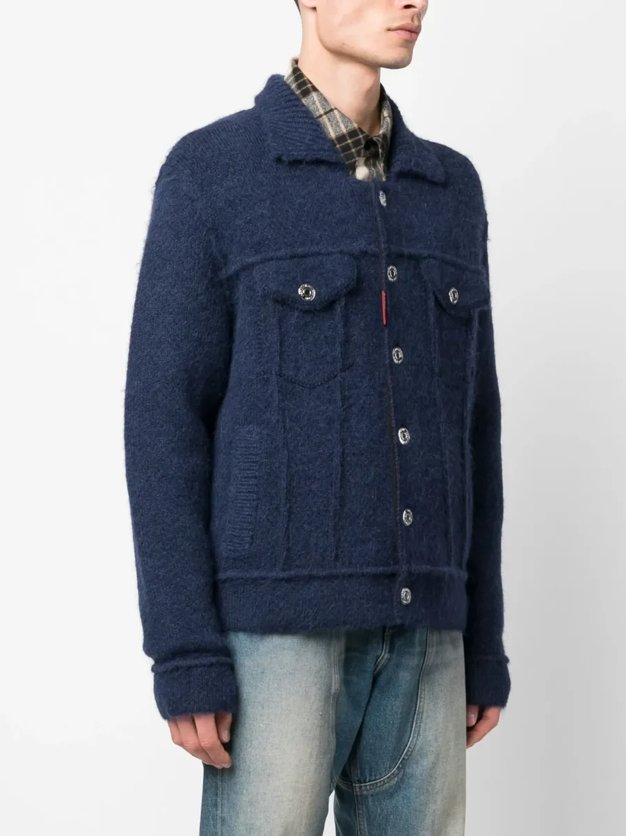 button-up wool-blend jacket 5