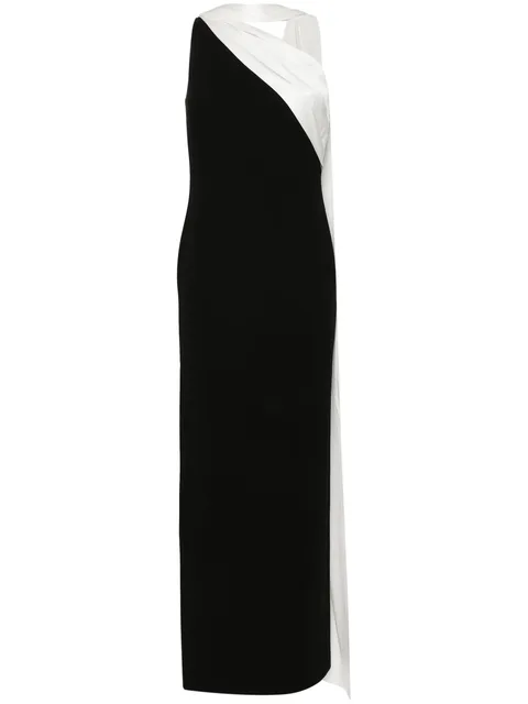 one-shoulder cady maxi dress