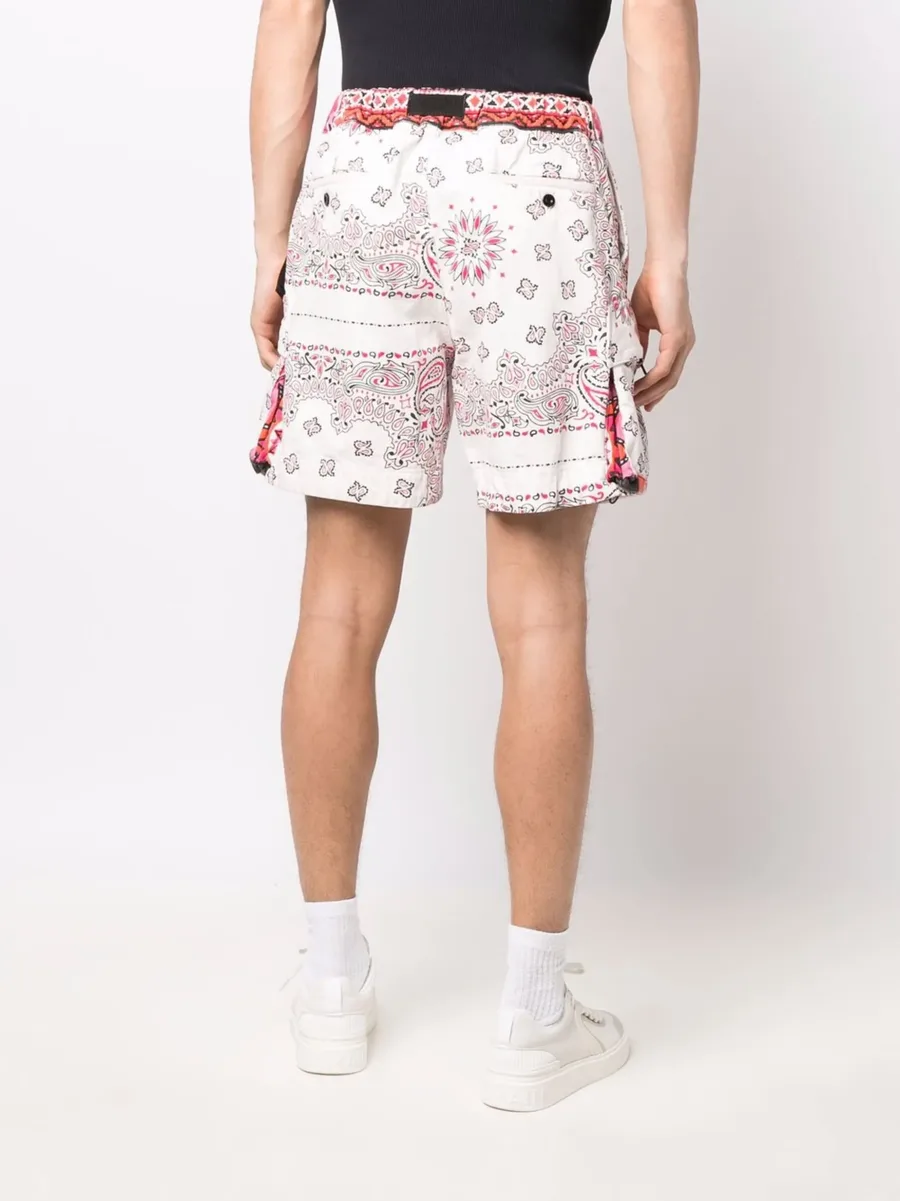 bandana-print cargo shorts 8
