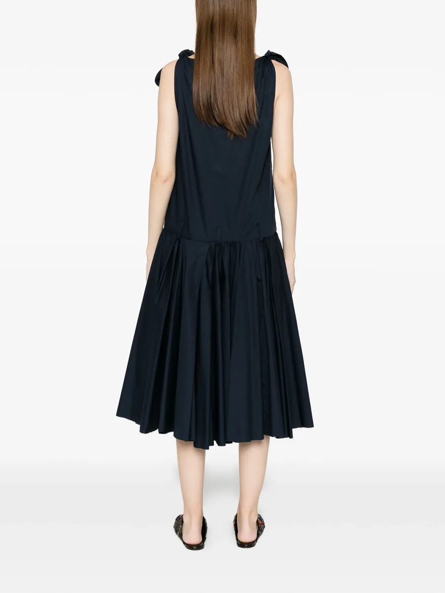 tie straps gathered dress 7
