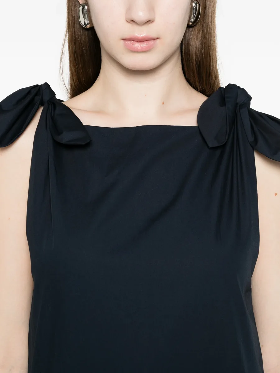 tie straps gathered dress 10