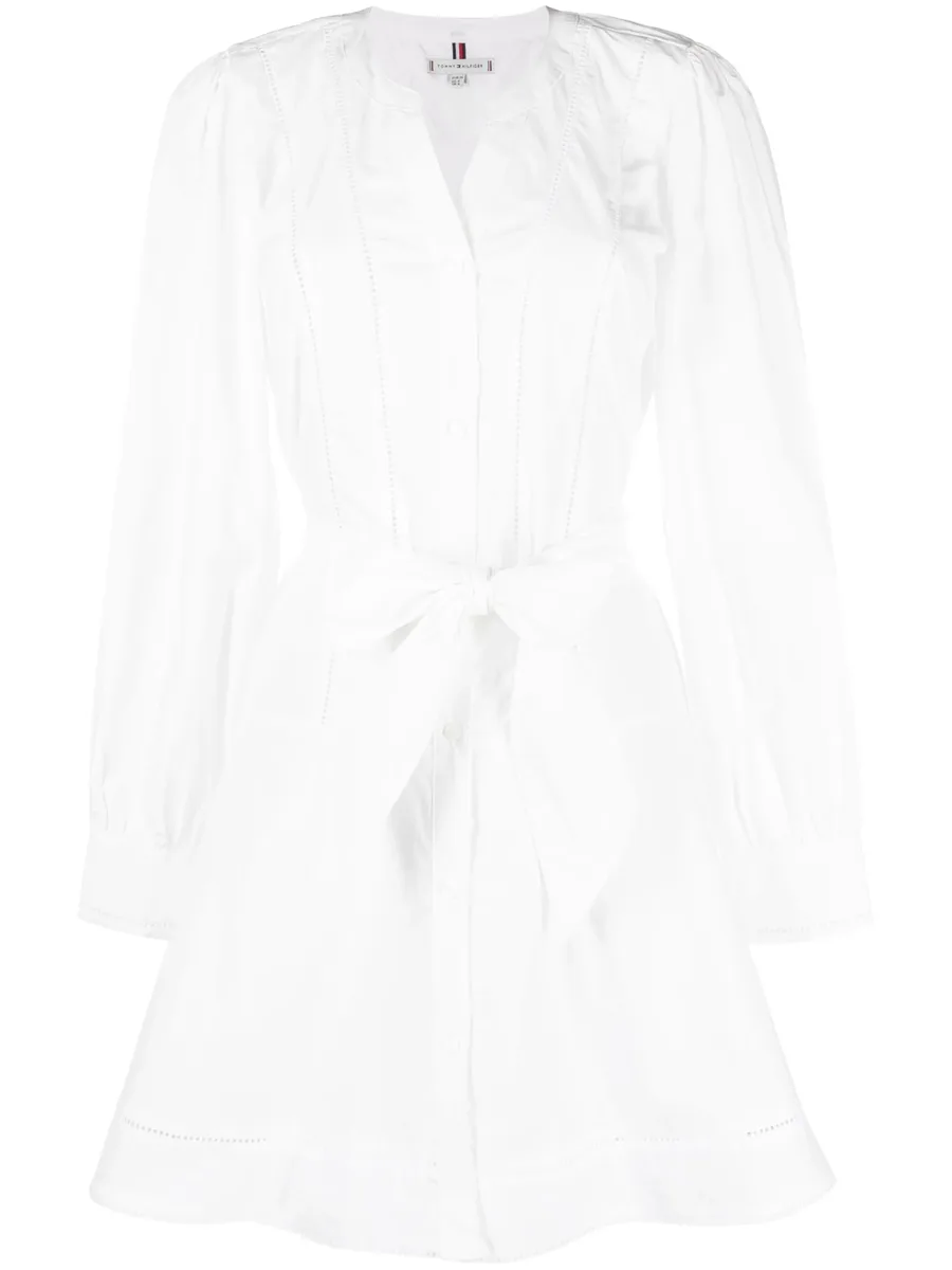 ladder-lace cotton short dress 2