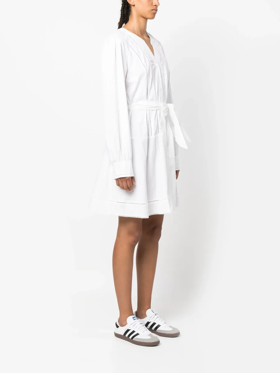 ladder-lace cotton short dress 5