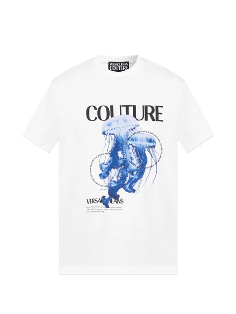 print crew neck T-shirt