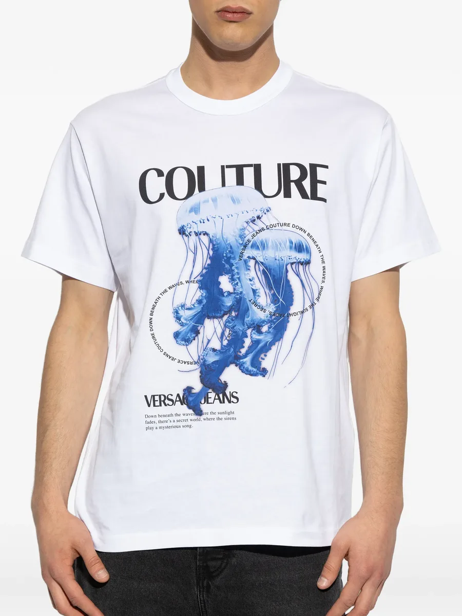 print crew neck T-shirt 6