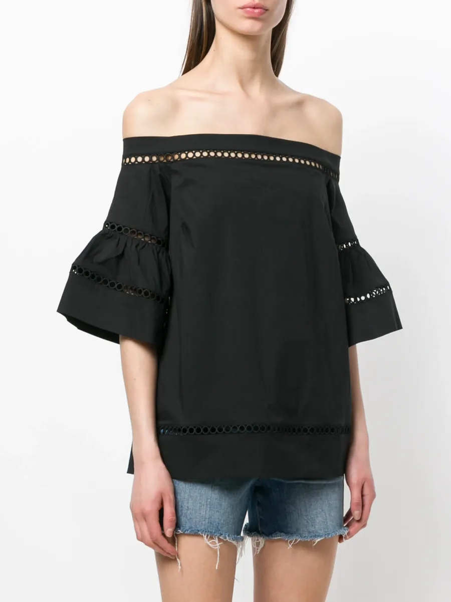 embroidered off shoulder top 6
