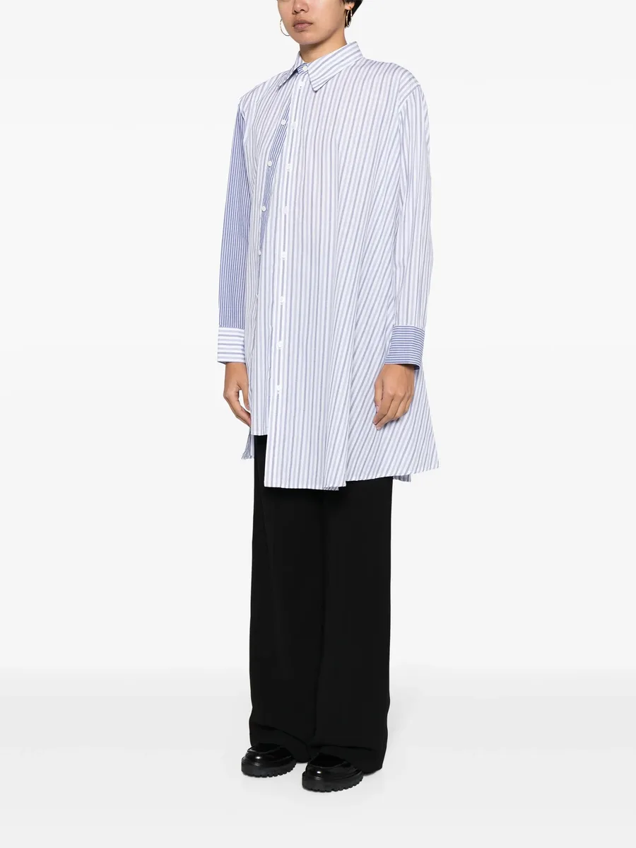 asymmetric striped cotton shirt 6