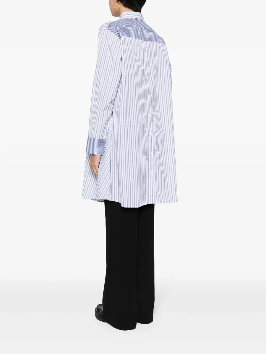 asymmetric striped cotton shirt 8