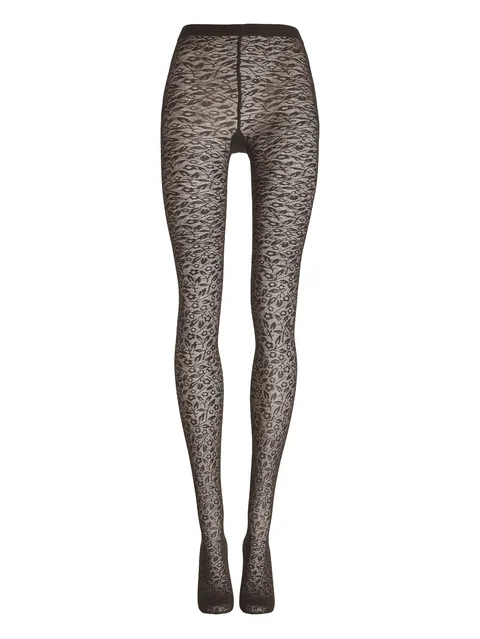 bouquet floral tights