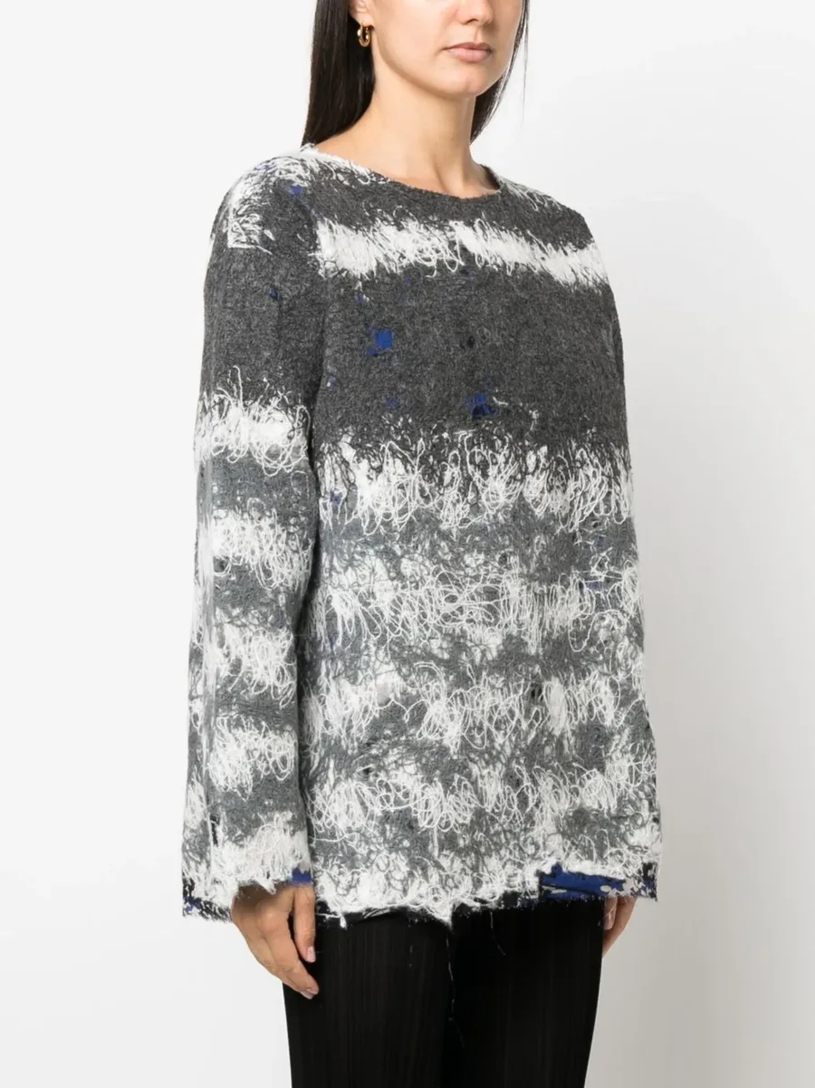 contrasting-stitch knit jumper 5