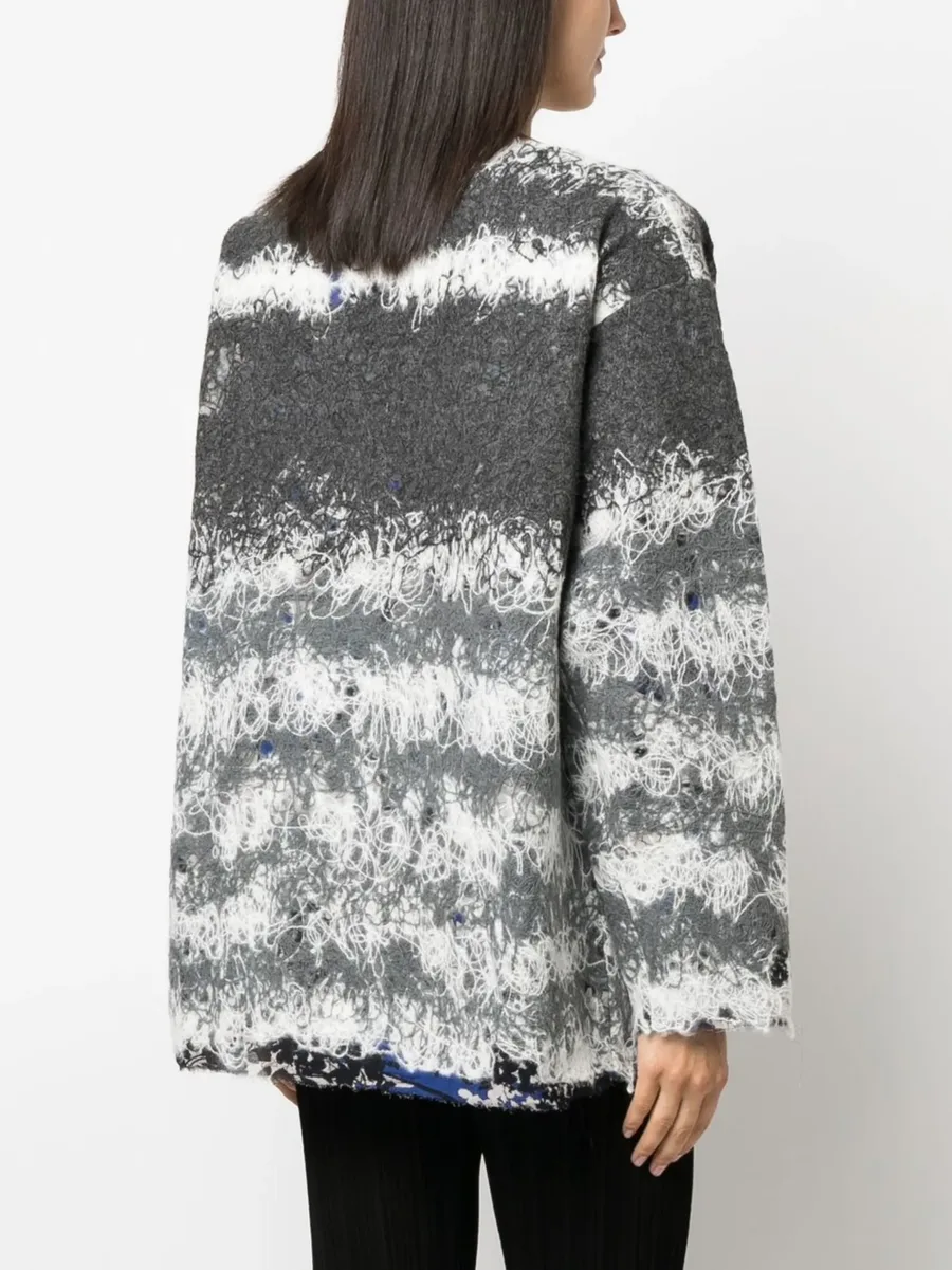 contrasting-stitch knit jumper 8