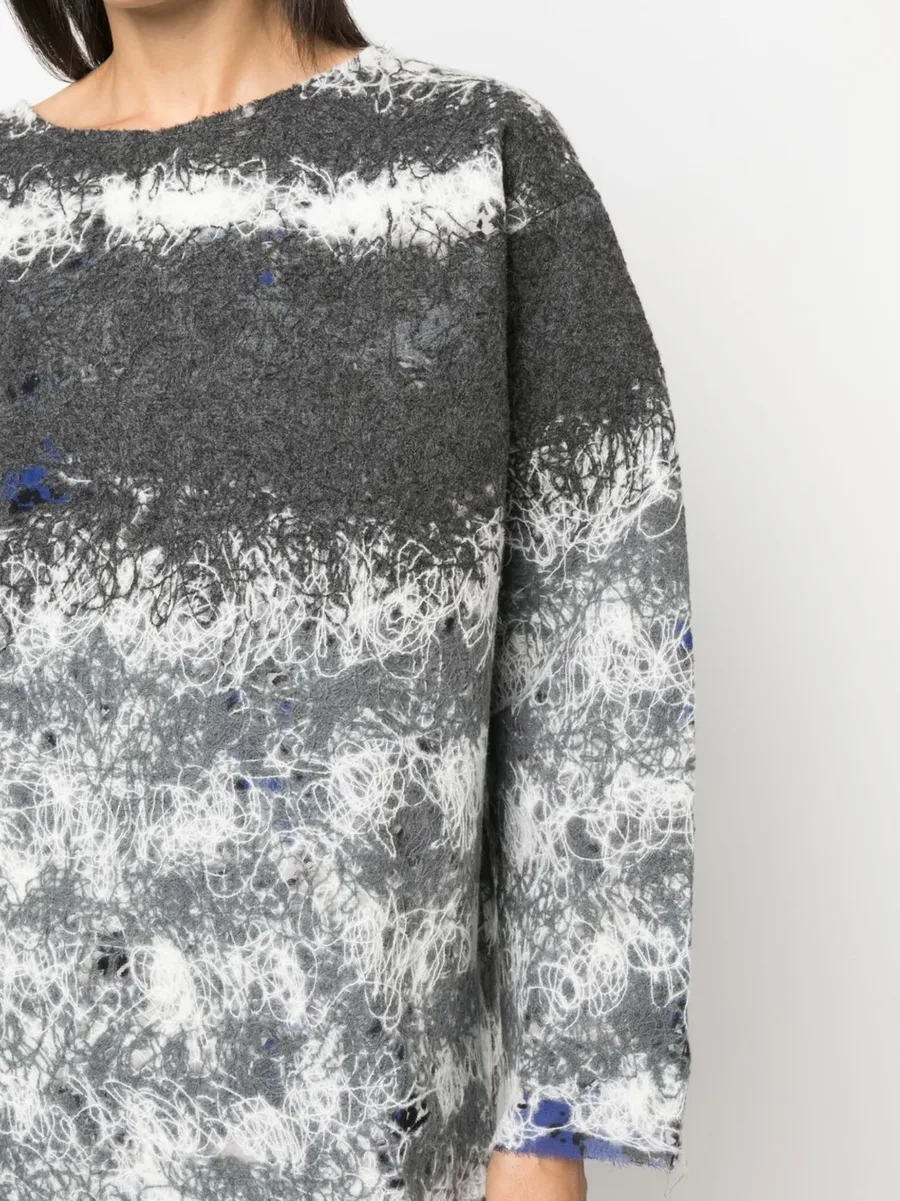 contrasting-stitch knit jumper 9