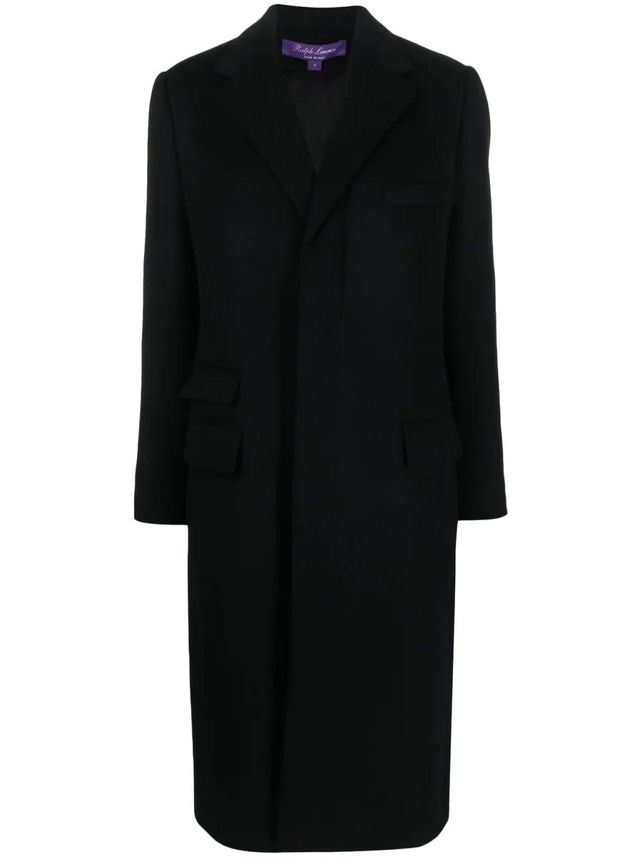 Beatrisa single-breasted wool blend coat 2